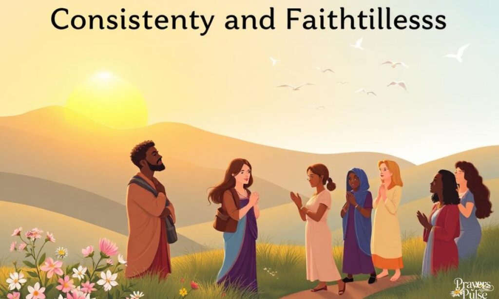 Pray for consistency and faithfulness