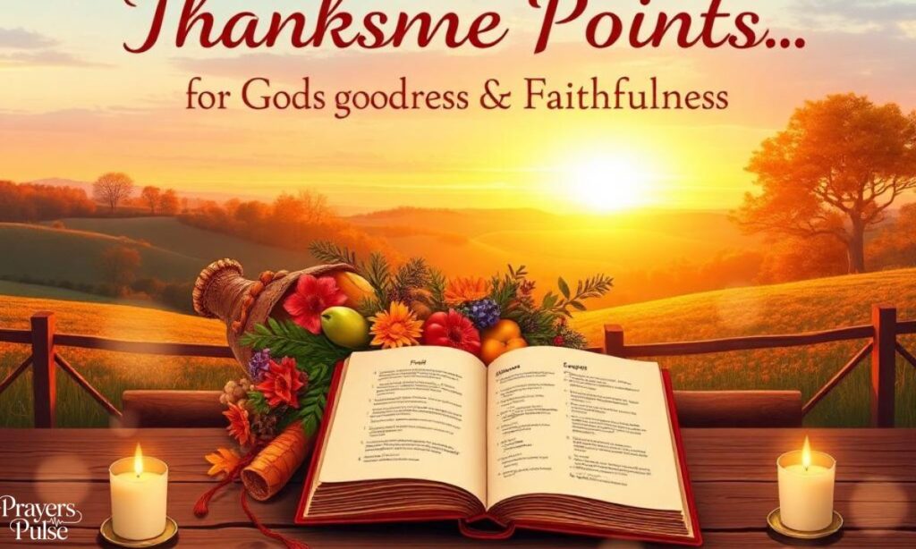Thanksgiving Prayer Points for God's Goodness and Faithfulness